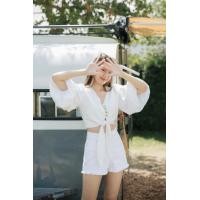 ราคา Pre order M ส่งภายใน 3 7 ไซส์อื่น พร้อมส่งค่ะ Sis story กางเกงยีนส์ขาสั้น เอวสูง Sis017 Jane Jeans White (324917800)
