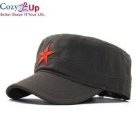 ราคา Cozy Upหมวกเบสบอลใหม่สีแดงห้าแฉกดาวเย็บปักถักร้อยสันทนาการปรับได้ (3168058348)