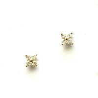 ราคา littlegirl gifts Four leaf clover stud earrings 4mm (14530671270)