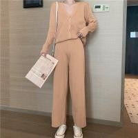 ราคา Cici 210 เซตเสื้อคลุมแขนยาว กางเกงขายาว ผ้าไหมพรมknitยืดได้เยอะมากๆ ใส่จับคู่แมทช์เข้ากันสุดปัง (16059236173)