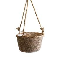 ราคา การตกแต่งบ้านแขวนสำหรับปลูกต้นไม้ในร่มที่แขวนกระถางต้นไม้กลางแจ้งสานเชือกปอตะกร้าใส่ของในอุปกรณ์ปลูกพืชแบบแขวนสวน (17015492521)