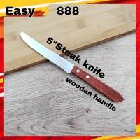 ราคา มีดหั่นสเต็ก Steak Knife ด้ามไม้จริงตราแรด ของแท้ มีดเสต็ก มีดแคมปิ้ง RHINO BRAND NO 535S ฟันคมหั่นง่าย (15603109516)
