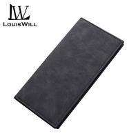 ราคา LouisWill Men Long Wallet PU Leather Slim Wallet Long Clutch Leather Wallet Long Business Male Wallet Coin Purse Men Purse Pouch With Card Holder For Men (4997860917)