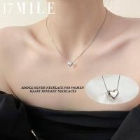 ราคา สร้อยเงินแท้ยาว17ไมล์สำหรับผู้หญิงสร้อยคอจี้รูปหัวใจโชคเกอร์เครื่องประดับอัญมณีแฟชั่น (18975906870)