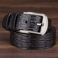 ราคา เข็มขัด เข็มขัดผู้ชาย เข็มขัดลายหนังจระเข้ CROCODILE BELT ยาว120 cm เอว 27 40 พร้อมส่งจากไทย (14177929438)