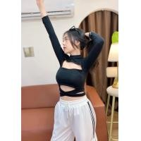 ราคา SpinnyHouse เสื้อครอปแขนยาว เปิดอก สายไขว้เอว เสื้อครอปแขนยาว งานตามหา เสื้อสายฝอ เว้าอก เสื้อผูกเอว รุ่น เปิดอก ไขว้เอว 195 M301 (14356810528)