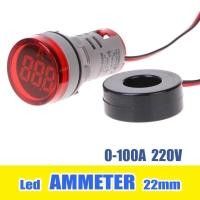 ราคา แอมป์ มิเตอร์ แอมป์มิเตอร์วัดกระแสไฟฟ้า Ammeter led Lamp 22mm 0 100A (529724991)