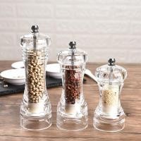 ราคา พร้อมกล่อง ที่บดพริกไทย ที่บดพริกไทยอะคริลิค ขวดบดพริกไทย Spice Salt Pepper Grinder เกลือ เครื่องเทศ แกนบดเซรามิก ขวดบดพริกไทย Pepper Mills Kitchen Tools (15809276656)