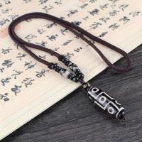 ราคา โชคเกอร์จี้หินทิเบตเก้าตาสร้อยคอลูกปัดทิเบตธรรมชาติของขวัญนำโชค (7631885401)