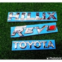 ราคา โลโก้ TOYOTA HILUX REVO ชุด3ชิ้น ติดท้ายรถ (7623631400)