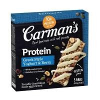 ราคา Carmans Greek Yoghurt Berry Protein Bar 5bar 200gNET โปรตีนบาร์ โปรตีน โปรตีนแท่ง โปรตีนเสริม ขนมโปรตีน (16298489947)