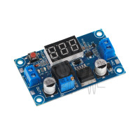 ราคา 999DIY LM2596 DC DC Adjustable Buck Converter step down แบบปรับได้ พร้อมโวลต์มิเตอร์ LED ตัวควบคุมแรงดันไฟฟ้า LM2596S DC DC step down module (19007741129)