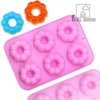 ราคา โดนัท พอนเดอริง ดอกไม้ 6หลุม Silicone Mold แม่พิมพ์ซิลิโคน ทำวุ้น วุ้นแฟนซี ทำน้ำแข็ง ทำสบู่ ทำเทียน ทำชอคโกแลต เข้าเตาอบได้ ทนความร้อน 230 องศา foodgrade คละสี พิมพ์ซิลิโคน (14530990041)