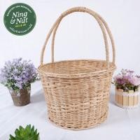 ราคา ตะกร้าหวาย ตะกร้าปิกนิก ทรงกลมขัดลายสวยงามแข็งแรง งานละเอียด (6038050206)