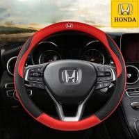 ราคา Honda พวงมาลัยหนัง Penutup Stereng ไม่มีกลิ่น City Civic FC FD Jazz BRV CRV HRV รถ (15070109089)