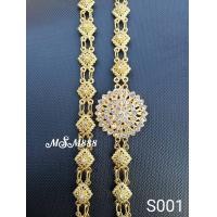 ราคา สร้อยสังวาลย์ สร้อยสังวาลย์สีทอง สร้อยสังวาลย์ใส่ได้ทั้งเด็กและผู้ใหญ่ สร้อยสังวาลย์สีทองประดับเพชร เครื่องประดับชุดไทย ส001 (16647853452)