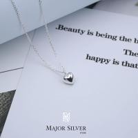 ราคา สร้อยคอเงินแท้ 92 5 จี้บอลหัวใจ 7มิล น่ารักมาก เหมาะกับสาวๆ เกาหลีสุดๆ ใส่ได้ในทุกโอกาส สร้อยคอเงินแท้ 100 Major Silver (8459172308)