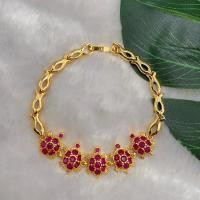 ราคา CSJ ฮ่องกงข้อมือ สร้อยข้อมือเต่า งานทองเหลือง 18K พลอย สีชมพู ไม่ลอกไม่ดำ (14575651268)