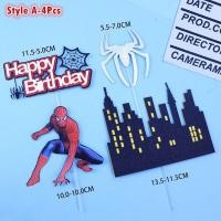 ราคา ป้ายวัดเกิด birthdayสไปเดอร์แมน อุปกรณ์ตกแต่งเค้กวันเกิดซูเปอร์ฮีโร่สไปเดอร์แมน Marvel Avengers ชุดสไปเดอร์แมน (12654841547)