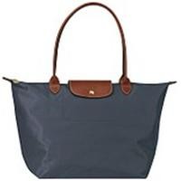 ราคา ของแท้100 Longchamp กระเป๋าสตรี Classic Le Pliage กระเป๋าขนาดใหญ่1899089897 Longhandle ไนลอนกระเป๋าสะพายไหล่พับกระเป๋าช้อปปิ้ง Gray Made In France (18102722341)
