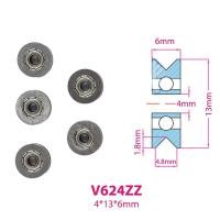 ราคา MUXI 5pcs V U Groove Roller Wheel Ball Bearings Embroidery Machine Pulley Bearing (10110271625)