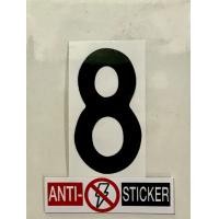 ราคา สติ๊กเกอร์ติดแผ่นป้าย Anti flash แบบตัวเลขสีดำ สำหรับป้ายปัจจุบัน ขนาด 6 ซม (16088381368)