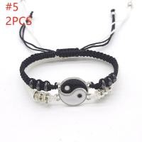 ราคา กำไลข้อมือคู่ผู้ชายผู้หญิง TaiChi สร้อยข้อมือชุดสร้อยคอหยินหยางจี้ชาร์มสร้อยข้อมือทอเซ็ตสร้อยคอคู่ (9142432099)