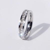 ราคา OYJR แหวนเพชรไม่ลอก แหวนสแตนเลสแท้ แหวนทองคำขาวผู้หญิง (16742413555)