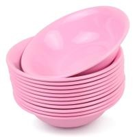 ราคา Telecorsa ถ้วย ชามพลาสติก ถ้วยชามราคาถูก ขนาด 20 ซม คละสี รุ่น Pink circle bowl 00h T5 (9585548339)