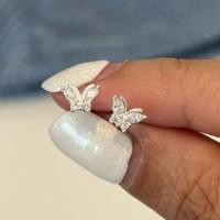 ราคา Suwann na shop ราคาต่อคู่ ต่างหู ต่างหูเงินแท้ ต่างหูเพชร ต่างหูผีเสื้อ ผีเสื้อ (14503241357)