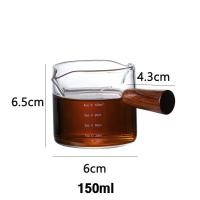 ราคา แก้วชงกาแฟ แก้วตวง 75ml 150ml แก้วตวงชงกาแฟ ถ้วยตวง ถ้วยตวงชงกาแฟ ถ้วยตวงแก้ว ถ้วยแก้ว พร้อมด้ามจับไม้ แก้วตวงสองปาก แก้วกาแฟ Espresso cup Thejoyful (15194937808)