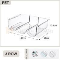 ราคา HL ที่วางขวดไวน์ ชั้นวางไวน์ PET ใสวางซ้อนกันได้ ชั้นเก็บขวดน้ำ ชั้นเก็บขวดน้ำ อเนกประสงค์สำหรับตู้กับข้าวตู้เย็น (16775084509)