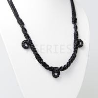 ราคา สร้อยคอเชือกเทียนถัก 3 ห่วง ปรับสายได้ มี2สี (10927449878)