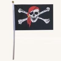 ราคา ธงมือถือโจรสลัด ธงมือถือ ธงโจรสลัด พรอพโจรสลัด ธงไพเรท ธง โจรสลัด Pirate Hand Waver Flag 15cm x21cm (3870904269)