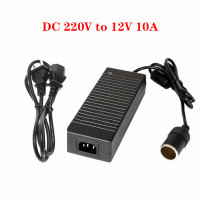 ราคา Bangkok จัดส่งทันที แปลงไฟบ้าน 220V เป็นไฟรถยนย์ 12V DC 220V to 12V 5A 10A Home Power Adapter Car Adapter AC Plug Black (19274025960)