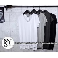 ราคา เสื้อยืดคอวี งานป้ายtopshop แฟชั่นผู้หญิง (19395136653)