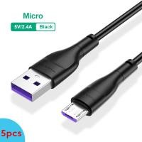 ราคา KUULAA 5pcs 1meter USB Cable USB Type C Cable Micro USB Cable Fast Charging Cable for iPhone Lightning Cable For iphone11 12 XS 8 7 Plus 6 6s Plus 5 5S SE iPad Pro For Samsung Huawei MediaPad for Xiao