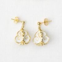 ราคา ต่างหู ตุ้มหู ดอกรัก ลงอีนาเมล Earring Crown Flower with enamel (17510569312)