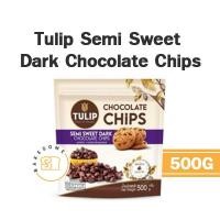 ราคา Tulip Semi Sweet Dark Chocolate Chips ทิวลิป เซมิสวีท ดาร์ก ช็อคโกแลต ชิพส์ ทิวลิป ชอคโกแลต ชิฟ 500G (18178469106)