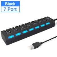 ราคา ตัวเพิ่มช่องUSB 2 0 HUB Combo Splitter 4 7 Port USB Switch High Speed ON OFF Mini 2 In 1 ยูเอสบี ตัวอ่า (14682393100)