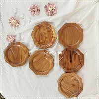 ราคา จานรองแก้วน้ำ ที่รองแก้วน้ำ จานวางแก้วน้ำ ของชำร่วย ที่วางแก้ว งานไม้สัก ทำสี wood (7918990618)