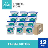 ราคา AIME Cotton Pad 90G เอเม่ สำลีแผ่นทำความสะอาดผิวหน้าห่อใหญ่ 12 ห่อ (12419719231)