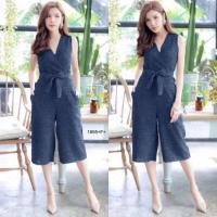 ราคา TW1895 Jumpsuit ทรง 5 ส่วน คอวีไขว้ (421100400)