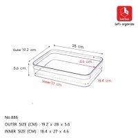 ราคา boxbox รุ่น Simple กล่องพลาสติกใสทรงแบน No 645 604 831 886 L กล่องพลาสติกใสอเนกประสงค์ กล่องเก็บของอุปกรณ์ D I Y กล่องเครื่องประดับ (16600854113)