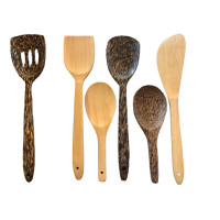ราคา ตะหลิว ทัพพีตักข้าว ไม้ตาล ไม้ขาว กันเกรา จะบก มีให้เลือกหลายแบบ ไม่เคลือบสารเคมี สามารถใช้กับหม้อและกระทะเคลือบสารกันติดได้ดี (11013760367)