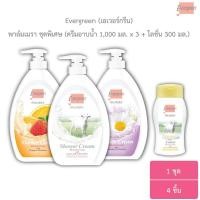ราคา ชุดพิเศษสุดคุ้ม 4 ชิ้น เอเวอร์กรีน พาล์มเมรา ครีมอาบน้ำ 1000 มล 3 สูตร แฮนด์ บอดี้ โลชั่น 300 มล l Evergreen Palmera Shower Cream 1000ml x 3 Hand Body Lotion 300ml (19480448367)