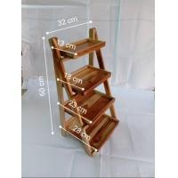 ราคา ชั้นวางของ4ชั้นพับได้ทำจากไม้สักทองแท้พร้อมส่งทั่วไทยขนาด สูง60ซมกว้าง32ซม (16214304486)