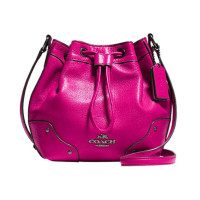 ราคา กระเป๋าสะพาย COACH แท้ ทรงขนมจีบ น่ารักมาก หนังแท้ หนังนิ่ม สายปรับความยาวได้ สวยโดดเด่นมาก สีหายาก COACH 35363 Grain Leather Baby Mickie Drawstring (7407879785)