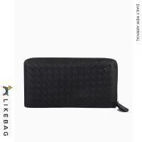 ราคา LIKEBAG หนังสานกระเป๋าสตางค์ยาวซิ๊ปการ์ดสำหรับสตรี (12242185709)