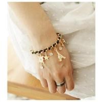 ราคา กำไลข้อมือเกาหลี รูปหอไอเฟล ดาว ดอกไม้ ห้อยเพชร สร้อยข้อมือ สร้อยข้อมือเชือก เครื่องประดับ ผู้หญิง เกาหลี B46 (10908046162)